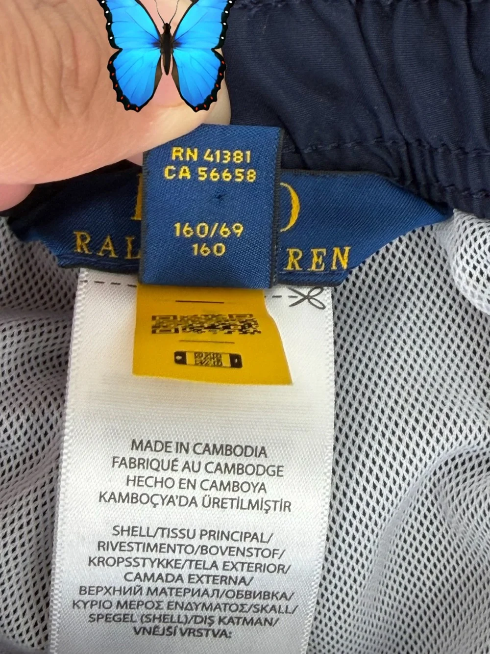 Polo by Ralph Lauren Navy Swim Shorts with Multicolor Pony Embroidery